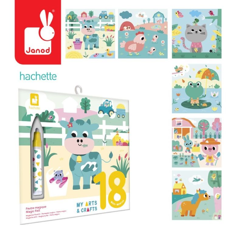 Janod, My arts & crafts, zestaw kreatywny, kolorowanka wodna