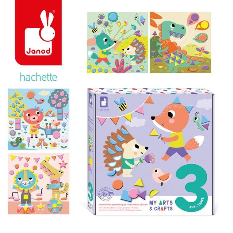Janod, Naklejki geometryczne, zestaw kreatywny