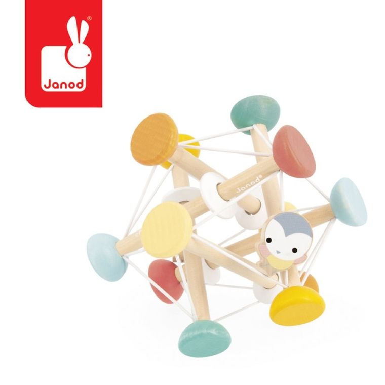 Janod, Pure, piłka sensoryczna, drewniana