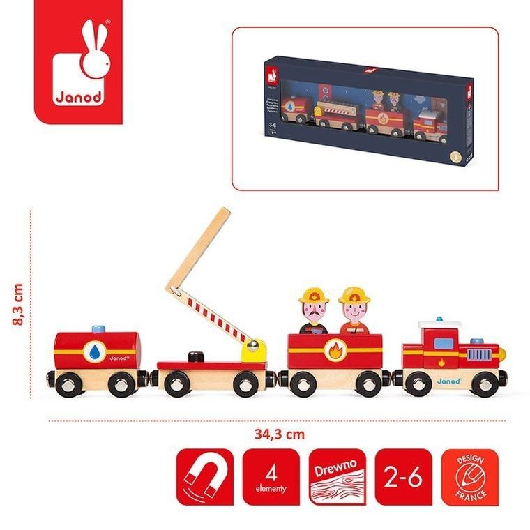 Janod, Story, Straż pożarna, pociąg drewniany