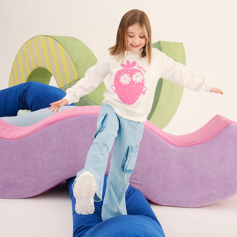 Jasnoniebieskie jeansy wide leg z regulacją Cool Club