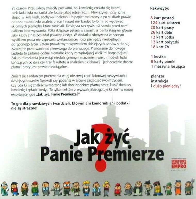 Jawa, Jak żyć Panie Premierze, gra planszowa