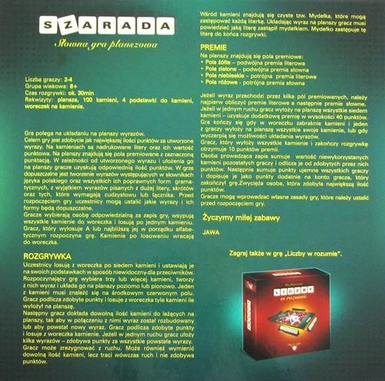 Jawa, Szarada, gra słowna