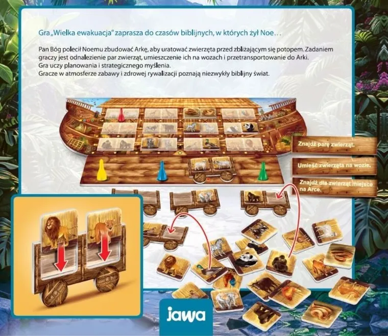 Jawa, Wielka ewakuacja, Noe ratuje zwierzęta, gra familijna
