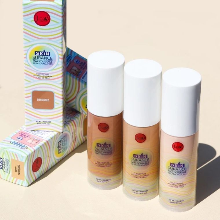 J.Cat Beauty, Skinsurance Max Coverage Silky Foundation, podkład kryjący do twarzy, 108 Buff, 30 ml