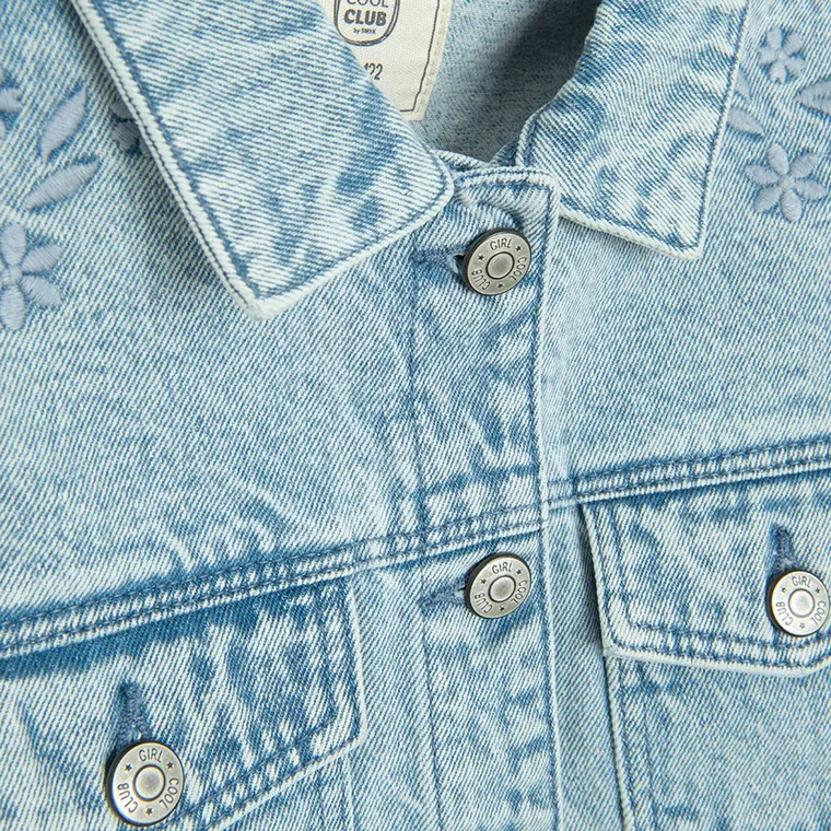 Jeansowa kurtka z haftem Cool Club