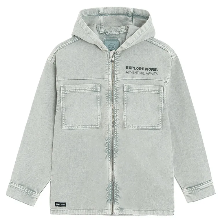 Jeansowa kurtka z kapturem Cool Club