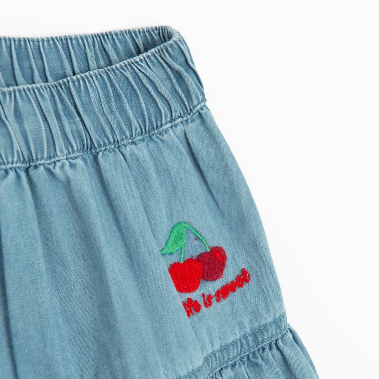 Jeansowa spódnica z falbankami Cool Club