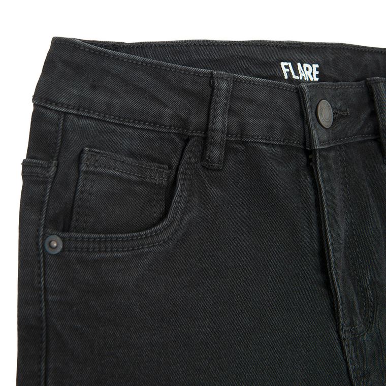 Jeansowe spodnie flare z wysokim stanem Cool Club