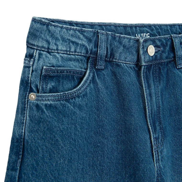 Jeansowe spodnie o kroju wide Cool Club