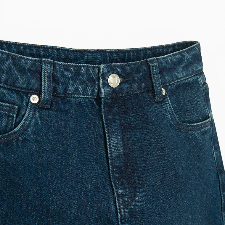 Jeansowe spodnie wide leg z regulacją Cool Club