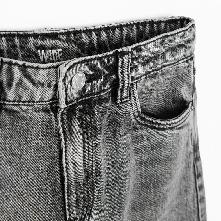 Jeansowe spodnie z regulacją o kroju wide leg, Cool Club