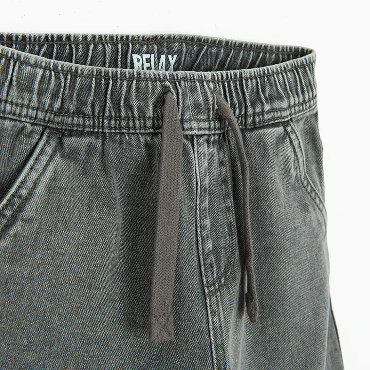 Jeansowe szorty relaxed w szarym kolorze Cool Club