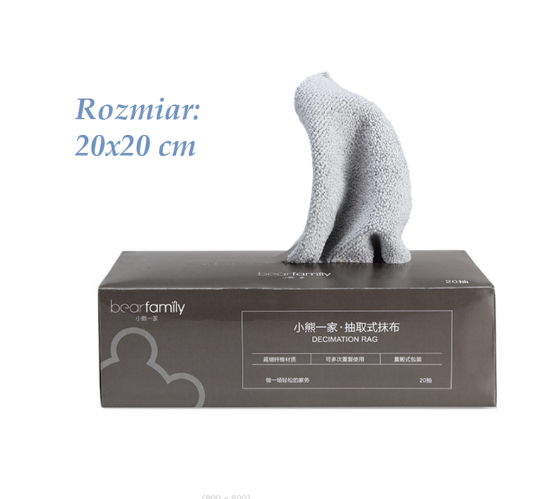 Jednorazowe ściereczki z mikrofibry do użytku domowego, 20 szt.