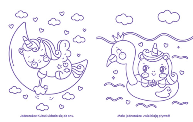 Jednorożce. Magnesy do kolorowania. Kolorowanki