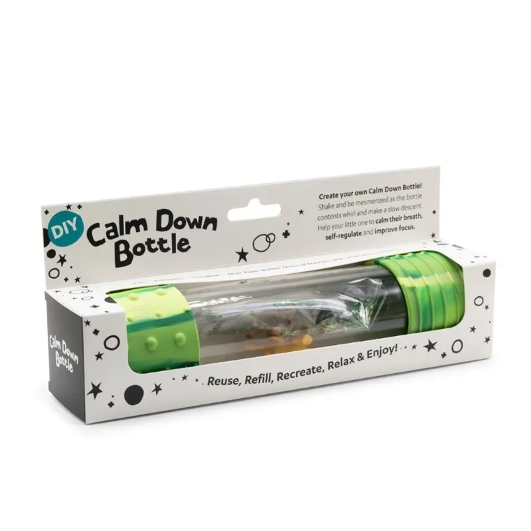 Jellystone Designs, butelka sensoryczna DIY, dinozaur