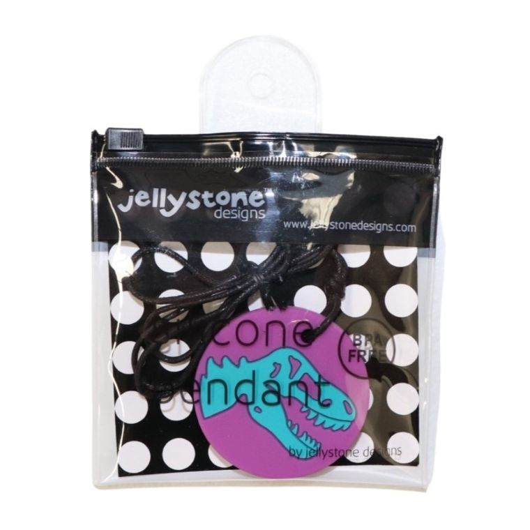 Jellystone Designs, Dinozaur, wisiorek antystresowy, fioletowy