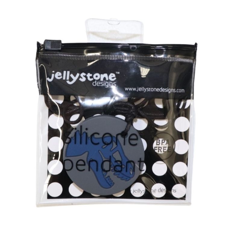 Jellystone Designs, Dinozaur, wisiorek antystresowy, szary