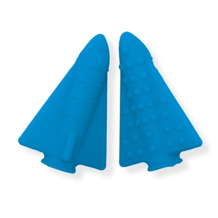 Jellystone Designs, nakładki antystresowe na ołówek, niebieski, 2 szt.