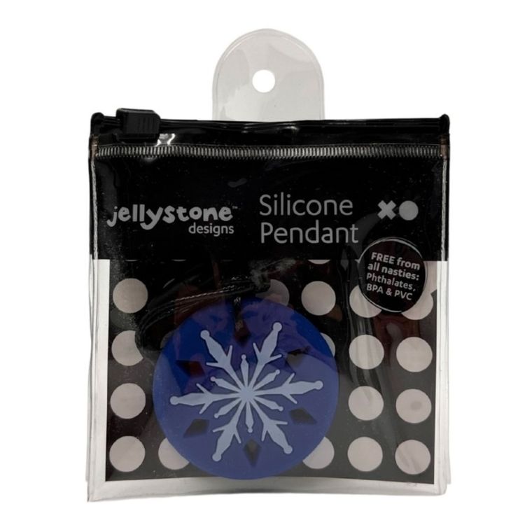 Jellystone Designs, Płatek śniegu, wisiorek antystresowy, granatowy
