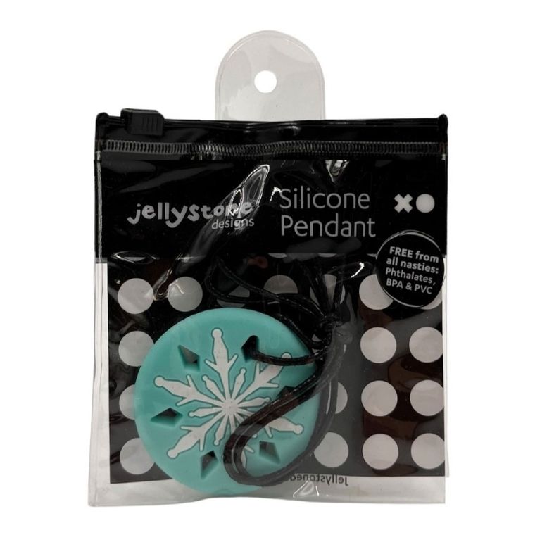 Jellystone Designs, Płatek śniegu, wisiorek antystresowy, turkusowy