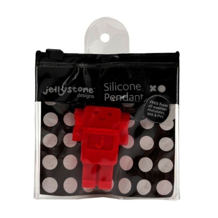 Jellystone Designs, Robot, wisiorek antystresowy, czerwony