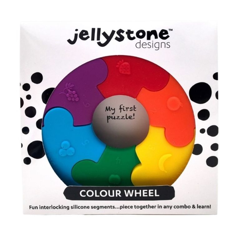 Jellystone, gryzak silikonowy, kolorowe kółko