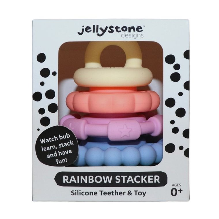 Jellystone, gryzak silikonowy, pastelowa wieża