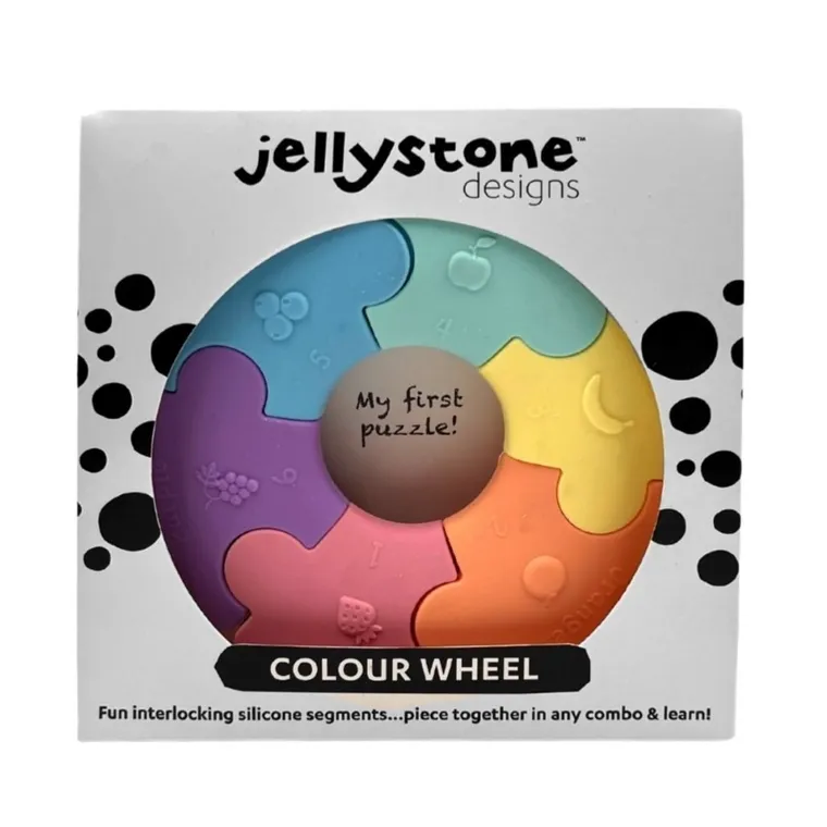 Jellystone, gryzak silikonowy, pastelowe kółko