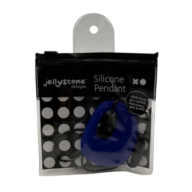Jellystone, Kamyk, gryzak-wisiorek, silikonowy, granatowy