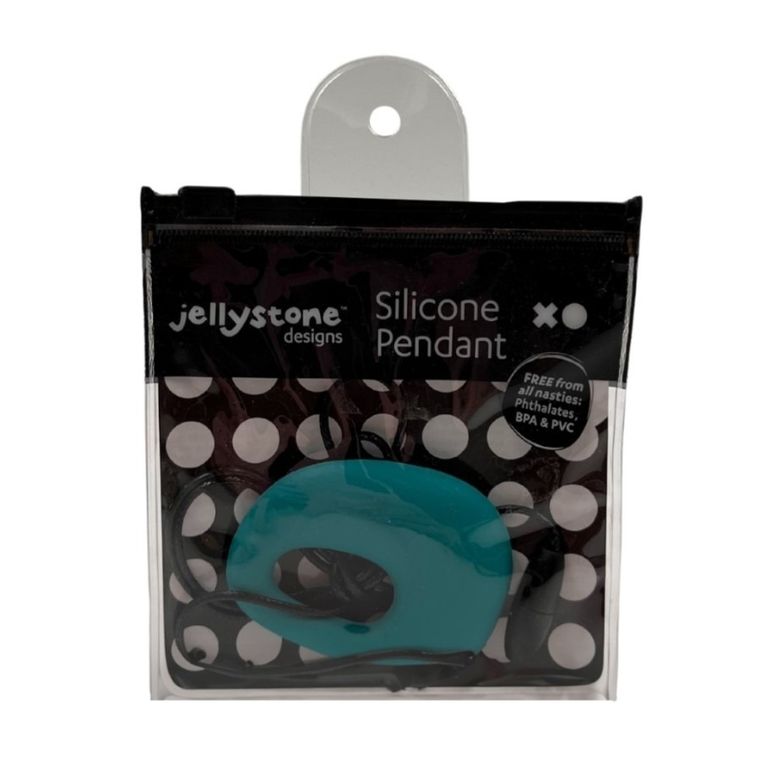 Jellystone, Kamyk, gryzak-wisiorek, silikonowy, turkusowy