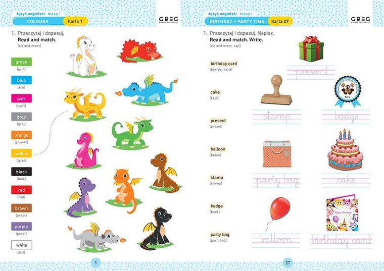 Język angielski. Szkoła podstawowa 1. Karty pracy w szkole i w domu