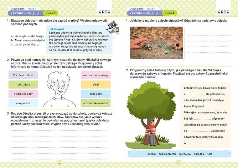 Język polski. SP 4. Karty pracy w szkole i w domu