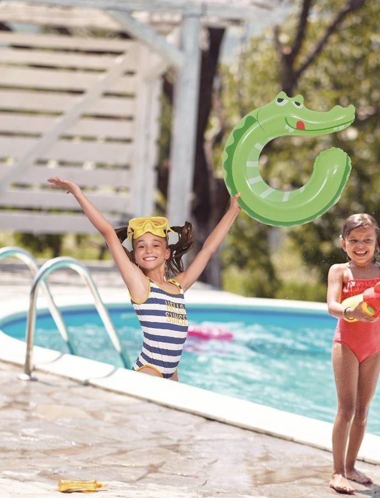 Jilong, kółko do pływania, zwierzątka, krokodyl, 68-59 cm