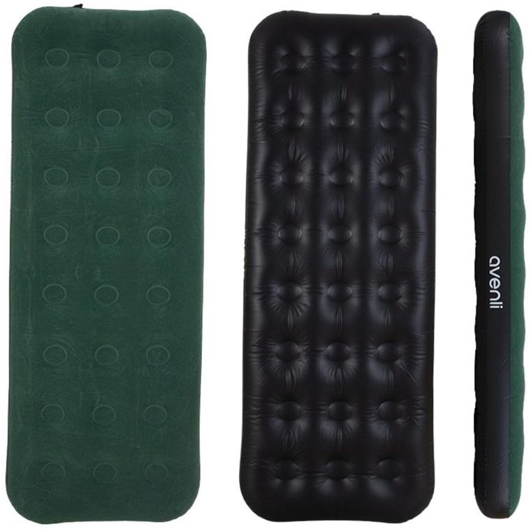 Jilong, materac flokowany, 1-osobowy, zielony, 22-73-191 cm