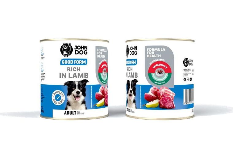 John Dog, Good Form, dorosły, jagnięcina, karma mokra dla psa, 800g