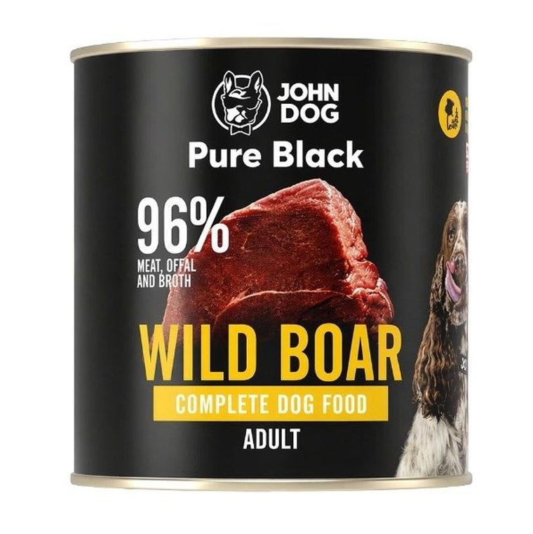 John Dog, Pure Black, karma dla psa, dzik, 800g