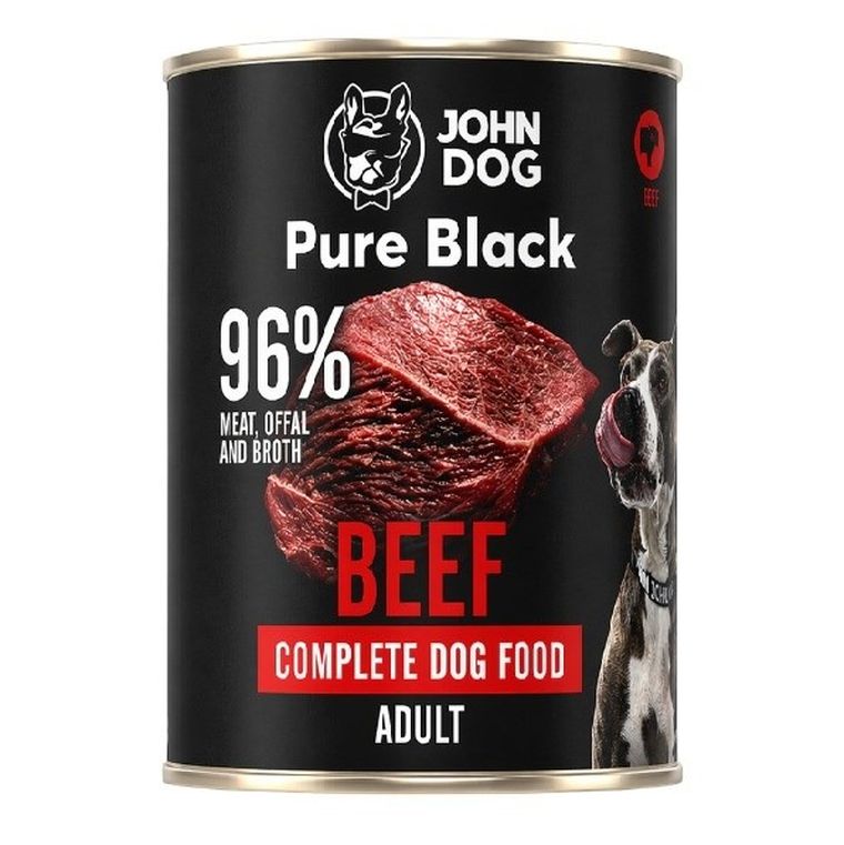 John Dog, Pure Black, karma dla psa, wołowina, 400g