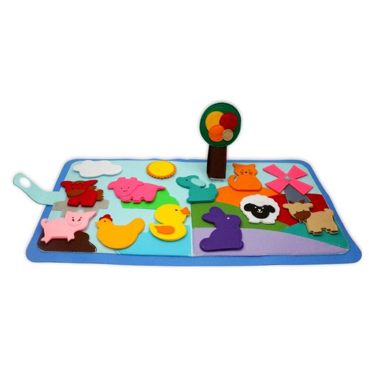 Jolly Designs. Na farmie. Książeczka sensoryczna