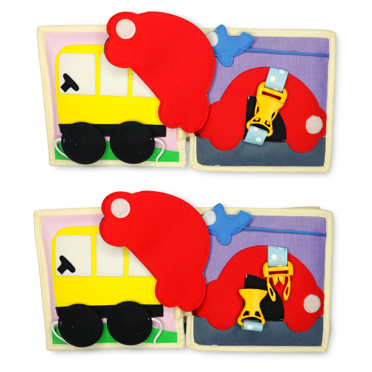 Jolly Designs. Rakieta. Książeczka sensoryczno-manipulacyjna