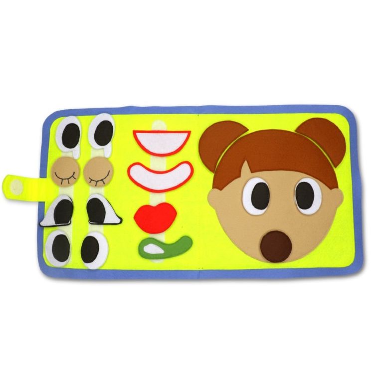 Jolly Designs. Uczucia. Książeczka sensoryczna