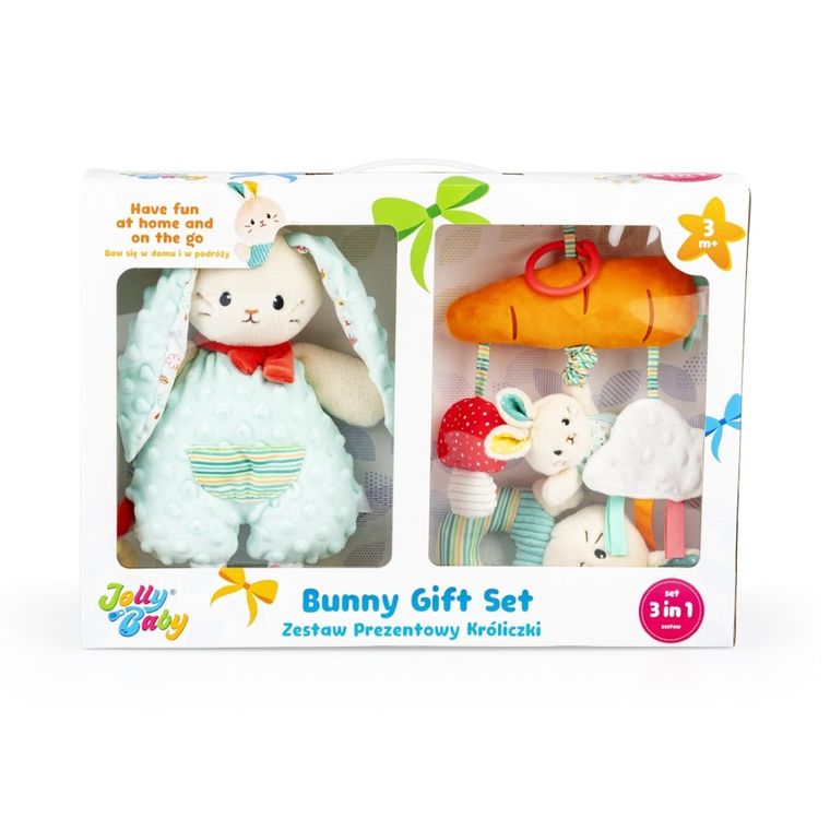 JollyBaby, Króliczki, zestaw prezentowy dla niemowlaka
