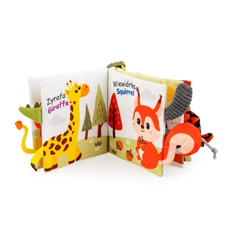 JollyBaby, Mieszkańcy Dzikiej Natury, miękka książeczka sensoryczna