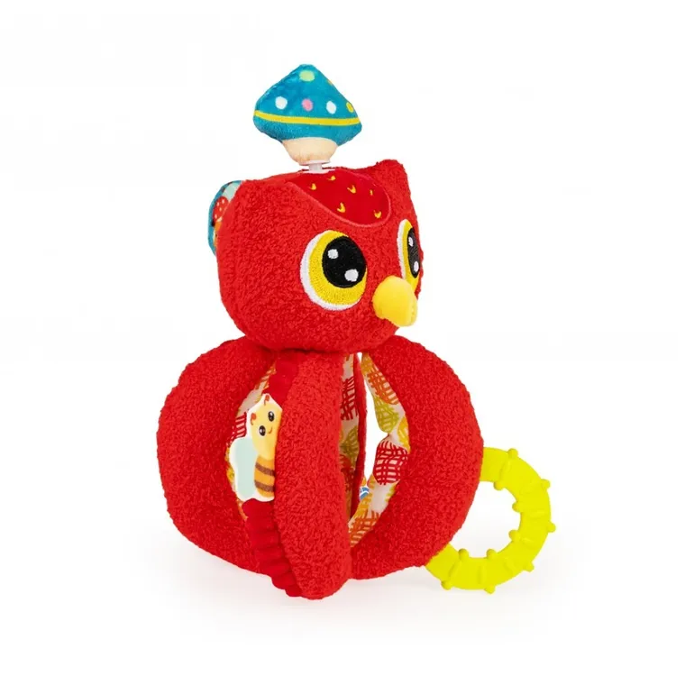 JollyBaby, Zakręcona Sowa, maskotka z grzechotką i gryzakiem