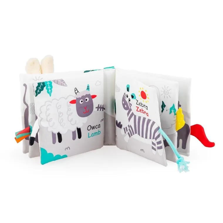 JollyBaby, Zwierzątka z Farmy, miękka książeczka sensoryczna