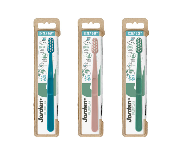 Jordan, Green Clean, szczoteczka do zębów dla dzieci 5-10 lat, Ultrasoft