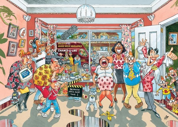 Jumbo, Wasgij, Retro, Metamorfoza, puzzle, 1000 elementów