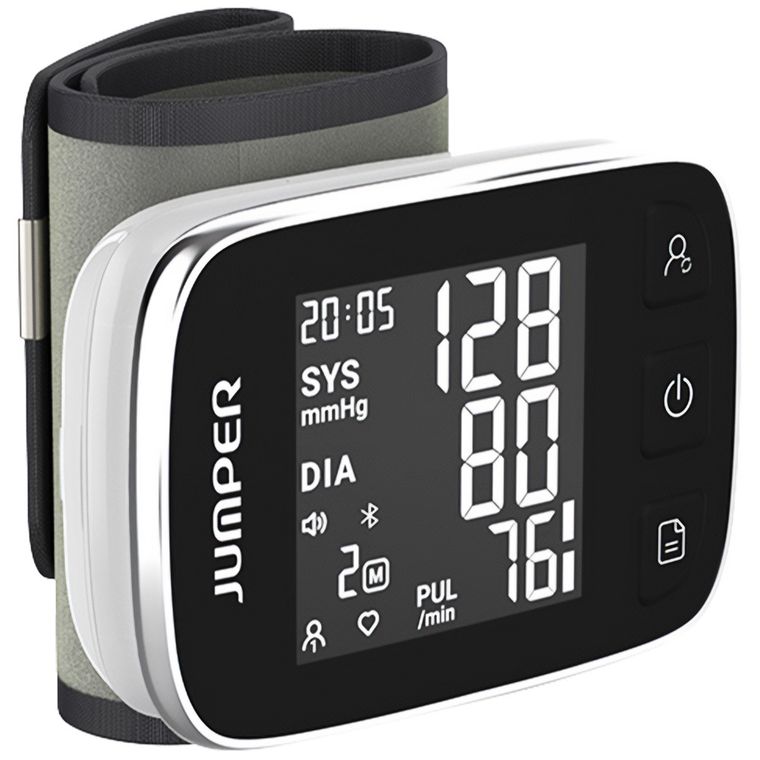 Jumper, HWA21, medyczny ciśnieniomierz nadgarstkowy z aplikacją, biały