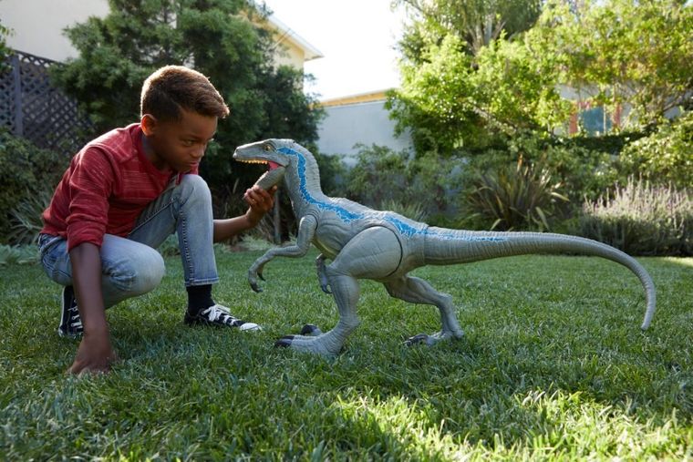 Jurassic World, Velociraptor Blue Mega, figurka, 93 cm
