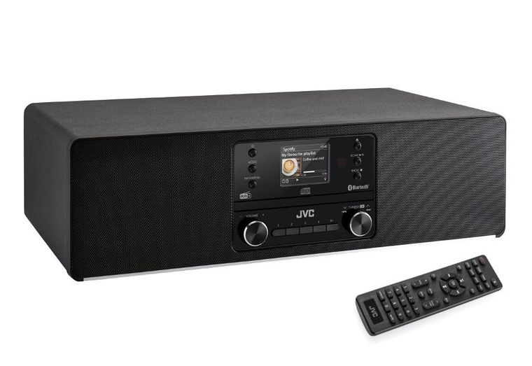 JVC, All In One, mini wieża, radio internetowe, czarne, RD-E984B
